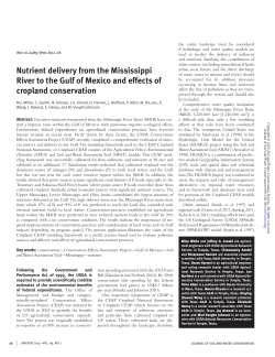 Nutrient delivery from the Mississippi River to the Gulf of Mexico and