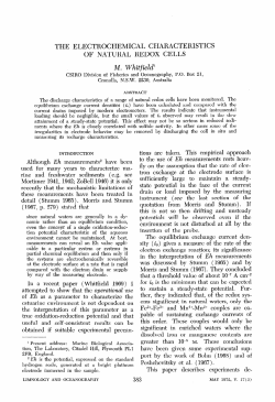 the electrochemical characteristics of natural redox cells
