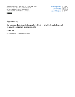 Supplement - Atmos. Chem. Phys