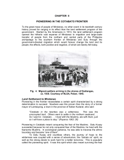 Chapter 2 Pioneering in the Cotobato frontier
