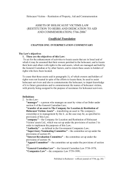 Assets of Holocaust Victims Law