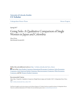 A Qualitative Comparison of Single Women in Japan