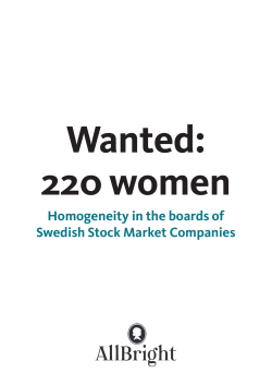 Homogeneity in the boards of Swedish Stock Market