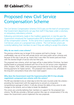 Proposed new Civil Service Compensation Scheme