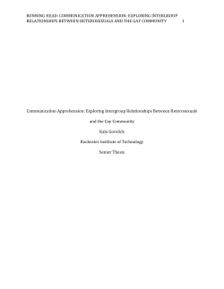 COMMUNICATION APPREHENSION - Rochester Institute of