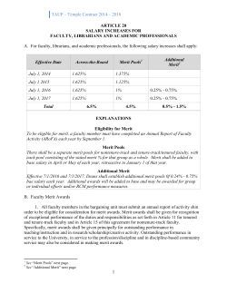 ARTICLE 20: Salary Increases for Faculty, Librarians and Academic