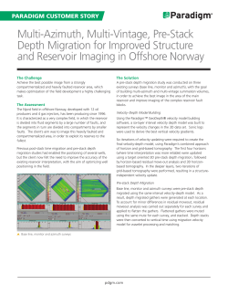 Multi-Azimuth, Multi-Vintage, Pre-Stack Depth Migration