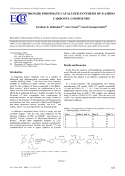 IRON(III) PHOSPHATE CATALYZED SYNTHESIS OF &szlig;