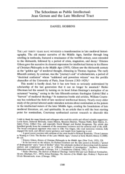 The Schoolman as Public Intellectual: Jean