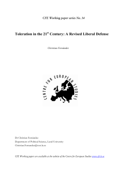 Toleration in the 21 Century: A Revised Liberal Defense
