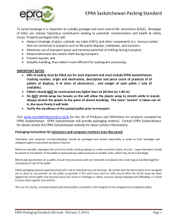 EPRA Saskatchewan Packing Standard