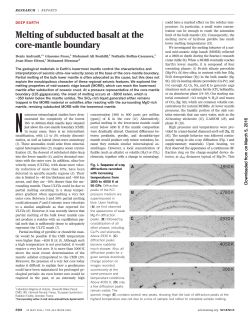 Melting of subducted basalt at the core-mantle boundary