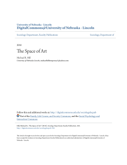 The Space of Art - DigitalCommons@University of Nebraska