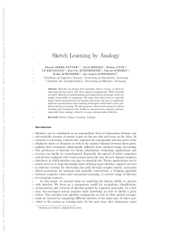 Sketch Learning by Analogy - Angela Schwering