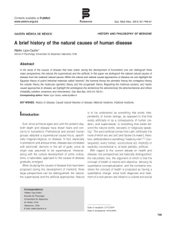 A brief history of the natural causes of human disease