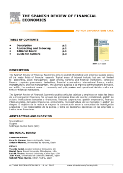 the spanish review of financial economics
