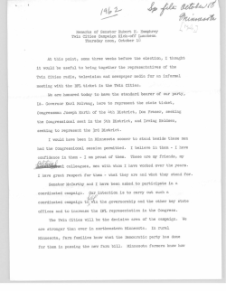 Minnesota: Twin Cities campaign trip, October 18