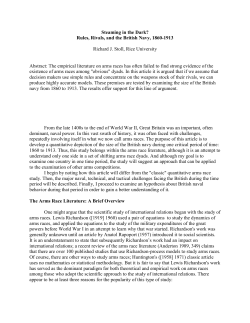 Steaming in the Dark? Rules, Rivals, and the British Navy, 1860