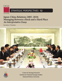Japan-China Relations 2005–2010: Managing Between a Rock and