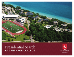 Presidential Search at carthage college