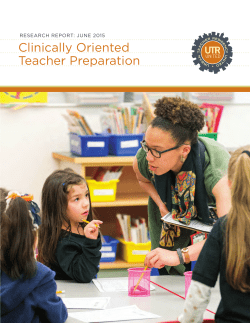 Clinically Oriented Teacher Preparation