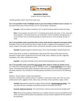 Quotation Marks - Parkland College