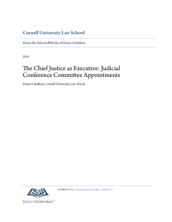 The Chief Justice as Executive: Judicial Conference Committee