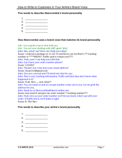How to Write to Customers in Your Airline`s Brand Voice - E