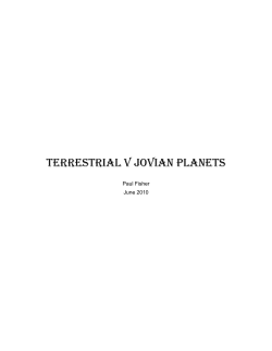 Terrestrial versus Jovian Planets