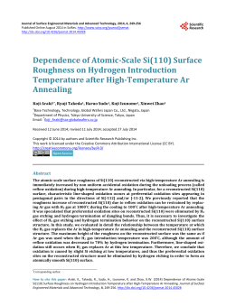 Dependence of atomic-scale Si(110)