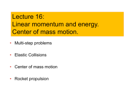 Linear momentum and energy