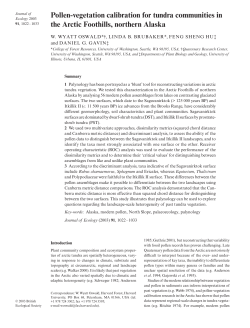 Pollen-vegetation calibration for tundra communities
