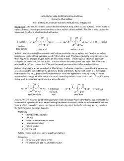 Activity for Lake Acidification by Acid Rain Nature`s Alka