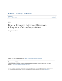 Payne v. Tennessee - CUA Law Scholarship Repository