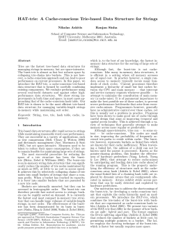 HAT-trie: A Cache-conscious Trie-based Data Structure for Strings