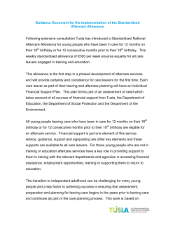 Guidance Document for the Implementation of the Standardised