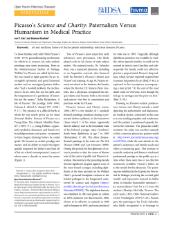 Picasso`s Science and Charity: Paternalism versus Humanism in