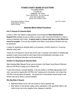 Absentee Mail-In Ballot Procedures