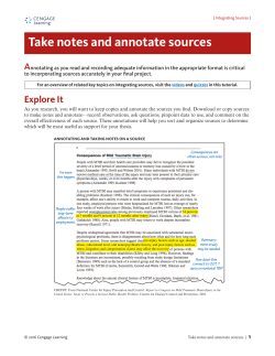 Take notes and annotate sources