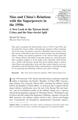 Mao and China`s Relations with the Superpowers in the