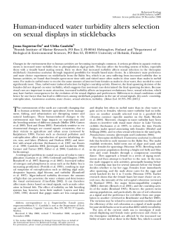 Human-induced water turbidity alters selection on sexual