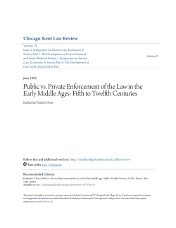 Public vs. Private Enforcement of the Law in the Early Middle Ages