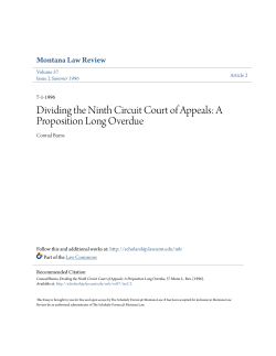 Dividing the Ninth Circuit Court of Appeals