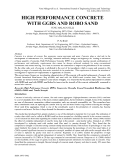 high performance concrete with ggbs and robo
