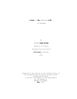 FISHES OF THE VERDIGRIS RIVER IN OKLAHOMA By GEORGE