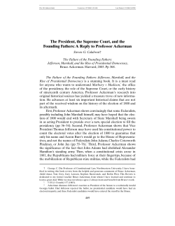The President, the Supreme Court, and the Founding Fathers: A