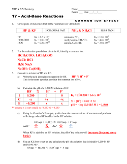 X - AP Chemistry Overview