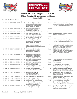 General Tire "Vegas To Reno"