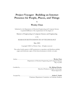 Project Voyager: Building an Internet Presence for