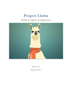 Project Llama: Making A Cappella Arranging Easier